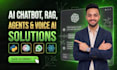 develop ai saas website ai chatbot ai web application with rag and automation