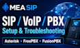 setup and troubleshoot sip voip pbx, asterisk and freepbx