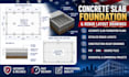 draft concrete slab foundation and rebar layout drawings
