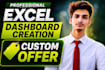 design professional excel dashboard ,KPI and analysis