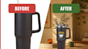 create premium tumbler mockup with lifestyle background