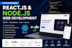 develop react js website with node js backend