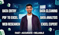 do data entry, cleaning and analysis
