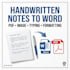 convert PDF, images and handwritten notes into word