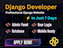 django site 7 days admin login db mobile ready clean code deploy