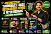 design logo, flyers, menus and thumbnails