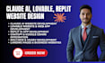 build your website using claude, lovable, replit  ai app