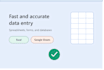 complete fast and accurate data entry into spreadsheets