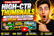 design high CTR thumbnails that stop the scroll and explode your view count