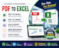 convert PDF to excel accurately and professionally
