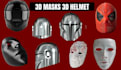 design 3d mask, 3d helmet, cosplay armor 3d custom mask for printing