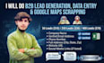 do b2b lead generation data entry and google maps scraping