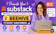 promote your substack article, substack newsletter beehiiv to boost subscribers