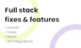 build full stack features with laravel, vue, and react