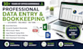 do finance data entry and bookkeeping in excel part time
