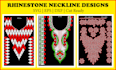 design custom rhinestone neckline template and svg pattern