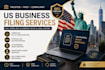 do US llc registration, obtain ein number and us bank setup