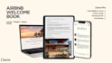 create a custom airbnb welcome book in canva