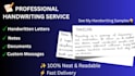 write handwritten notes,letters and documents