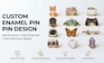 design custom soft enamel pin, hard enamel pin artwork for production