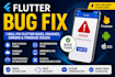 fix flutter bugs, firebase, API and app crashes