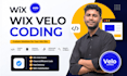 develop custom wix features using wix velo, wix code wix database and wix studio
