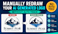 manually redraw your ai generated logo without auto trace