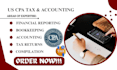 prepare CPA financial statements, CPA letter, compilation and audit