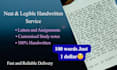 provide handwritten notes, letters, assignments