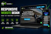 create a modern responsive business website using HTML CSS javascript