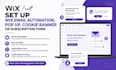 set up wix email automation, pop up, cookie banner or subscription form