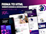 convert figma to HTML PSD to HTML or xd to HTML CSS responsive website