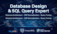 design databases, write complex sql queries, and optimize schema