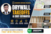 do drywall framing takeoff and construction estimate
