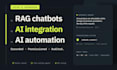 integrate custom ai into your app with rag chatbots, agents, automation