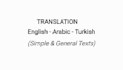 translate simple texts between english arabic and turkish