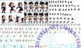 create retro 8 bit style sprite sheet character 16bit 32 bit animation for game