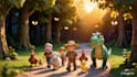 create a kids cartoon series with songs, scenes, scripts