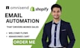omnisend shopify email automation welcome flow product recommendation emails