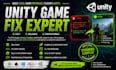 fix unity game bugs errors crashes unity codebase  errors full 3d game testing