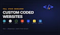 develop a custom coded website as a full stack react and next js developer