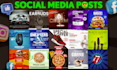 design social media content posts and banners