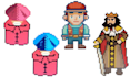 do pixel art character, 8 direction pixel character animation, sprite sheet 8bit