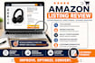 analyze your amazon listing and suggest improvements