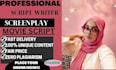 write movie script, screenplay, screenwriting from scratch