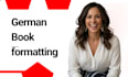 do german proofreading, book editing, and kdp print formatting