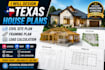 design texas house plans, civil plan, framing plan, structural sets, load calcul
