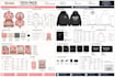 design custom plush reference sheet plush toy tech pack clothing tech pack