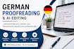 proofread and improve your german text