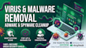 remove virus, malware, adware, and spyware from your PC